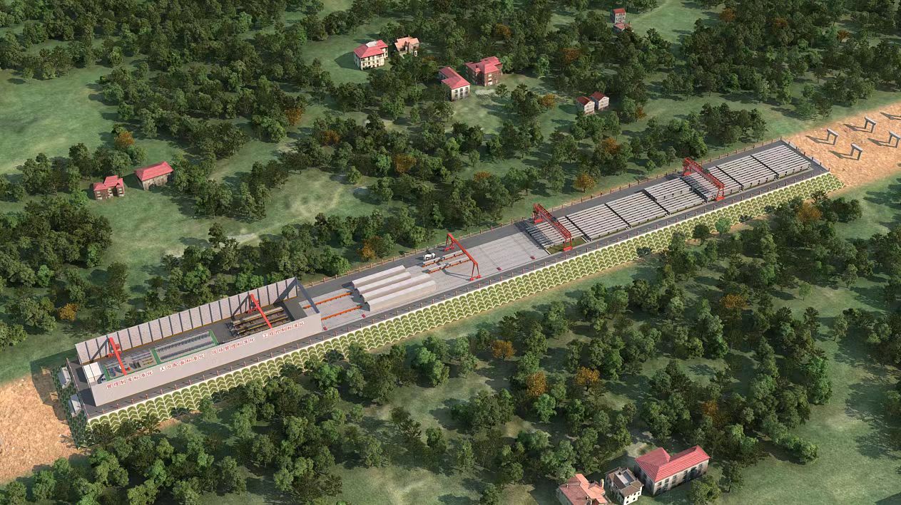 中铁二十三局福建元溪高速智慧梁场